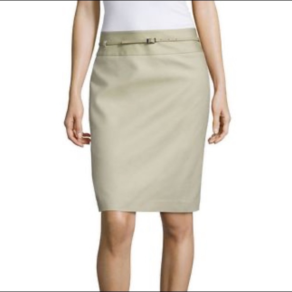 Khaki Pencil Skirt
